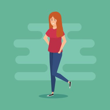 güzel ve genç kadın karakter