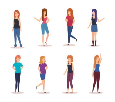 Kız Avatarlar karakter grubu