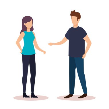 Çift avatar karakter simgeler