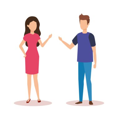 Çift avatar karakter simgeler