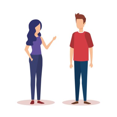 Çift avatar karakter simgeler