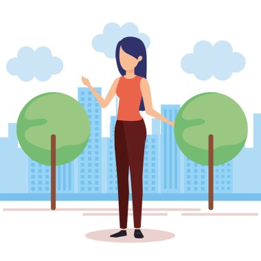 güzel ve genç kadın alanında