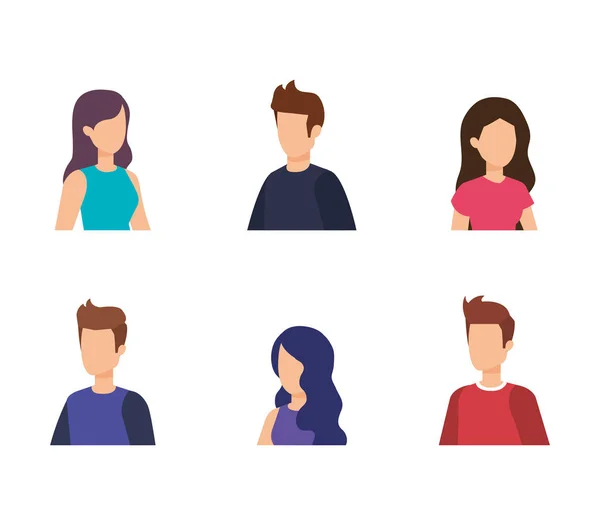 Group of people characters — Stock Vector