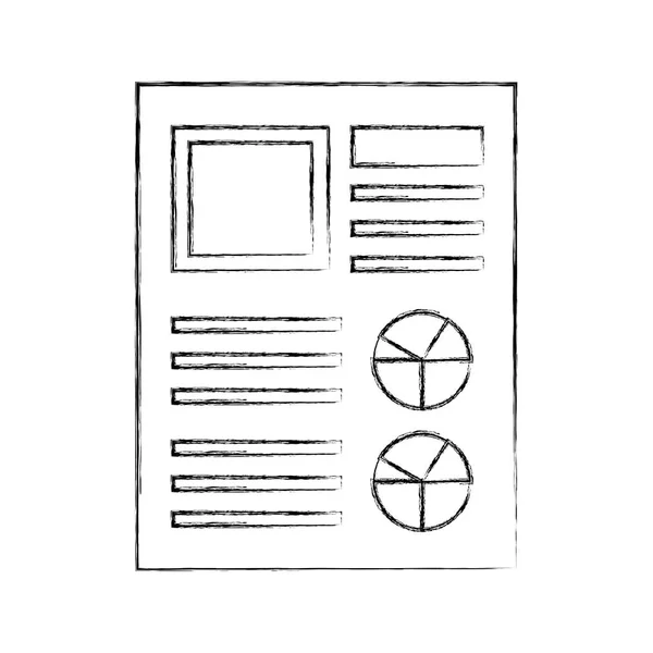 Arquivo de documento com estatística ícone gráfico torta —  Vetores de Stock