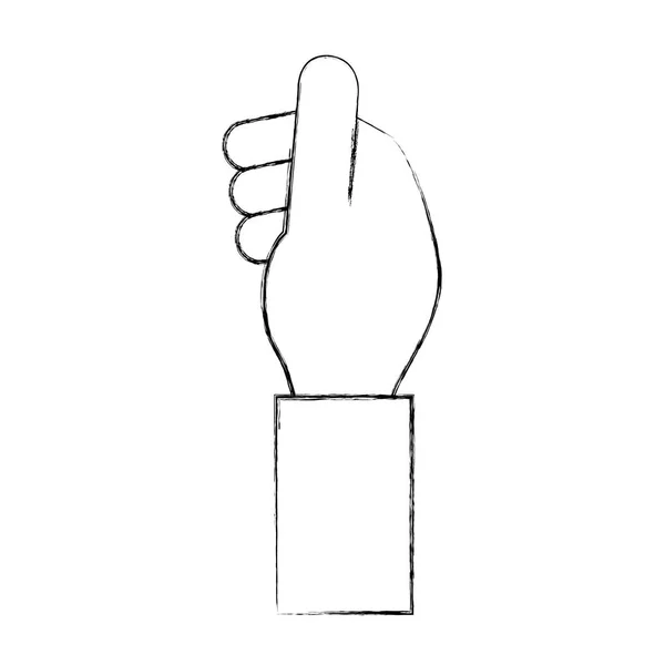 Mano puño aislado icono — Vector de stock