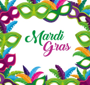 parti maskeler tüylü mardi gras tatil için