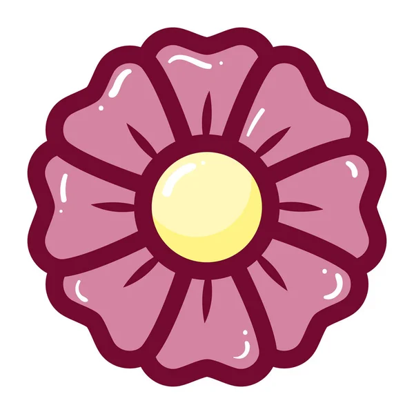 Delicada flor sobre fondo blanco — Vector de stock