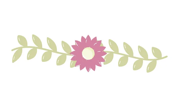 Dekorativní listy květin — Stockový vektor