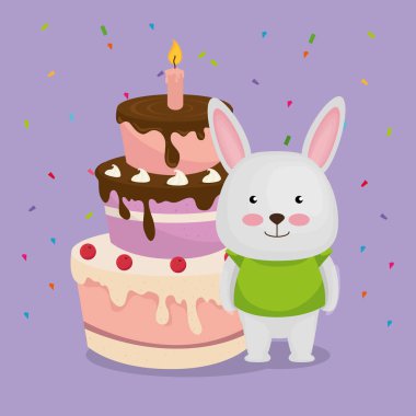 pasta ile şirin ve küçük tavşan