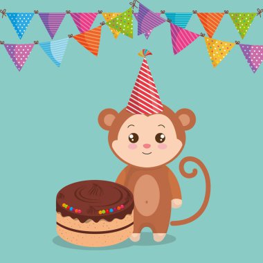 pasta ile şirin ve küçük maymun