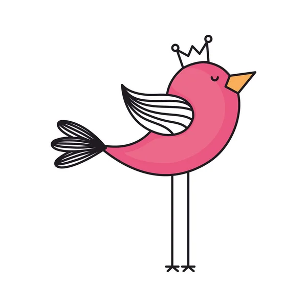 Love card with cute bird — Stock Vector