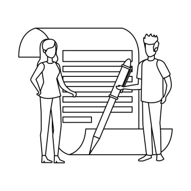 iş kişi ve kalem kağıt belge