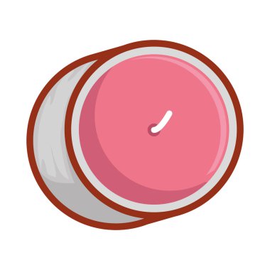 pembe mum izole simgesi