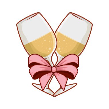 kurdele ile şarap bardağı