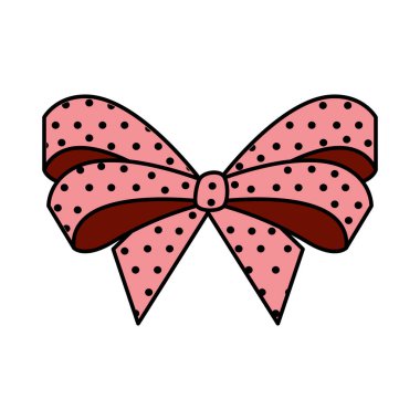 sevimli bowntie izole simgesi