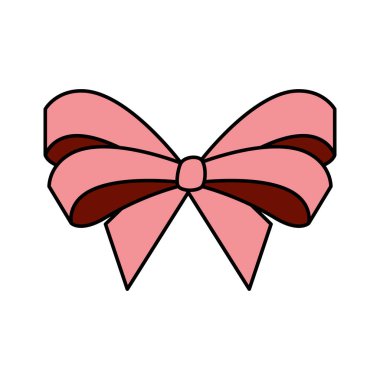 sevimli bowntie izole simgesi