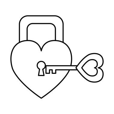kalp sevgi simgesi ile asma kilit