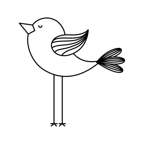 Carte d'amour avec oiseau mignon — Image vectorielle