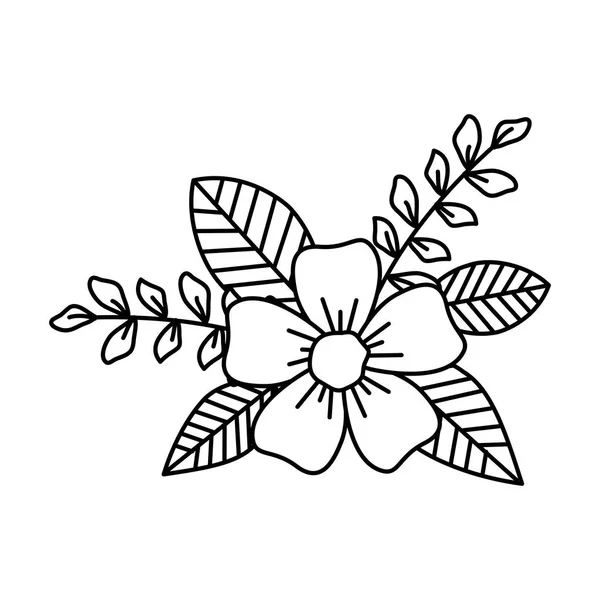 Schöne Blume dekorative Symbol — Stockvektor