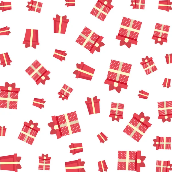 Geschenk-Boxen präsentiert Muster — Stockvektor