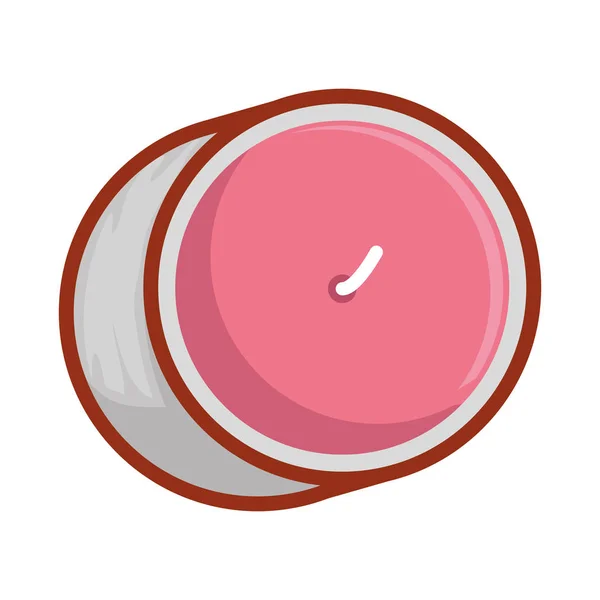 Vela rosa icono aislado — Vector de stock