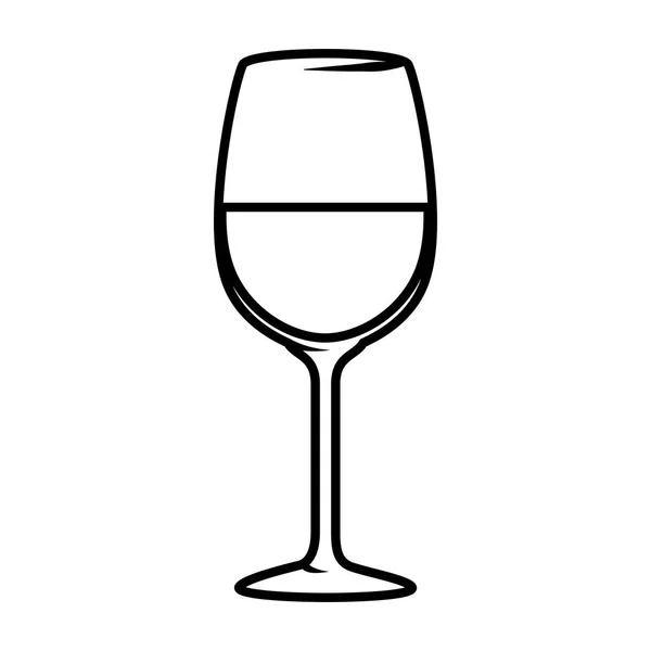 Copa de vino icono aislado — Vector de stock