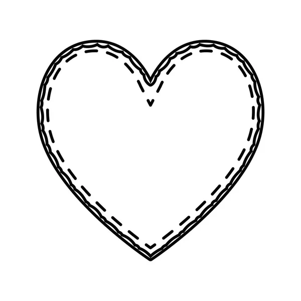 Hart love valentines kaart — Stockvector