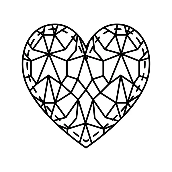 Láska srdce s květinami Valentýnské kartu — Stockový vektor