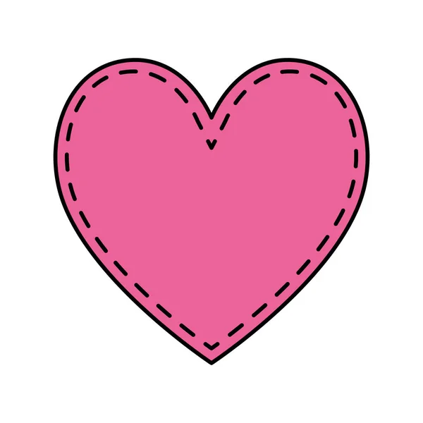 Coração amor cartão dos namorados — Vetor de Stock