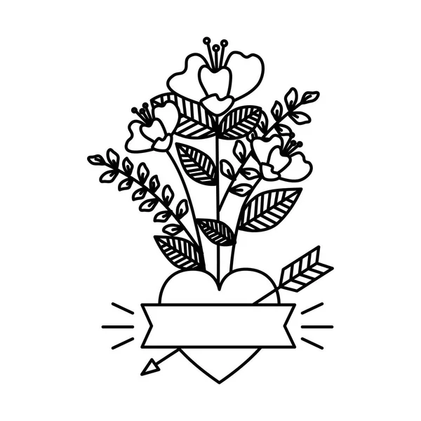 Gül Sevgililer kartı ile kalp aşk