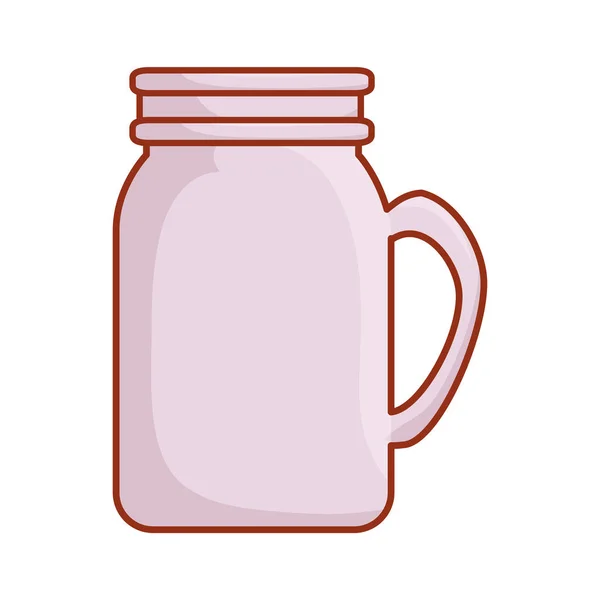 Bocal maçon icône en verre — Image vectorielle