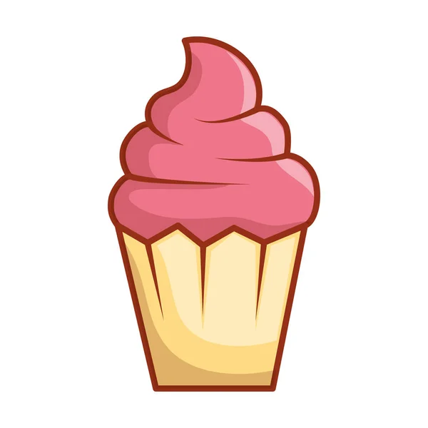 Icône de boulangerie cupcake sucré — Image vectorielle