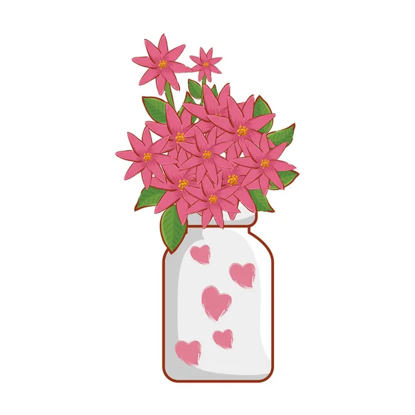 Кофе чашка с сердцем и розой — стоковый вектор