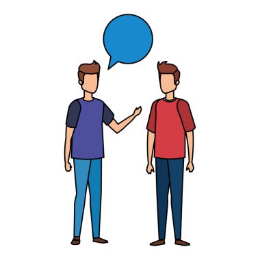 iki adam ile konuşma balonu