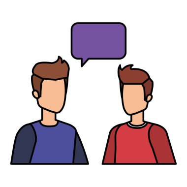 iki adam ile konuşma balonu