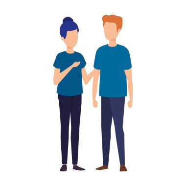 Çift avatar karakter simgeler