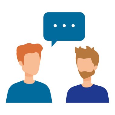 iki adam ile konuşma balonu