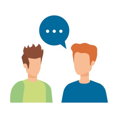 iki adam ile konuşma balonu