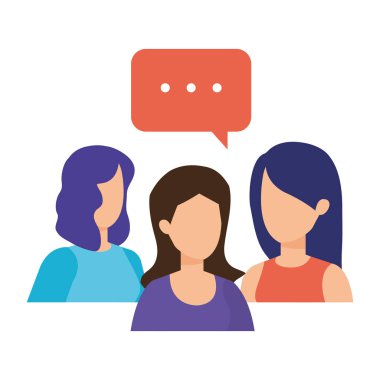 konuşma balonu kızlarla Grup