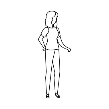 güzel ve genç kadın karakter