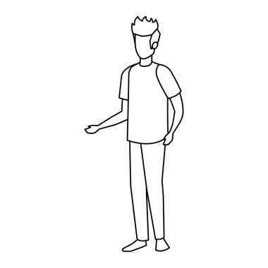 genç adam avatar karakter