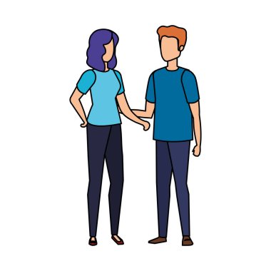 Çift avatar karakter simgeler