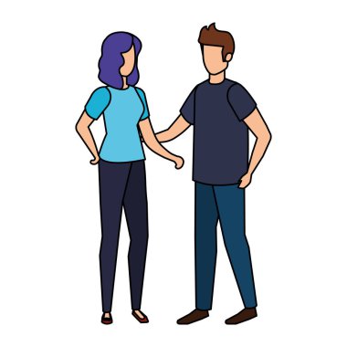 Çift avatar karakter simgeler