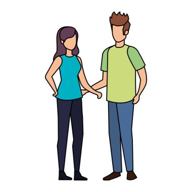 Çift avatar karakter simgeler