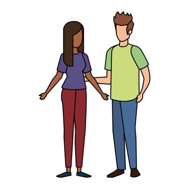 Çift avatar karakter simgeler