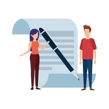 iş kişi ve kalem kağıt belge