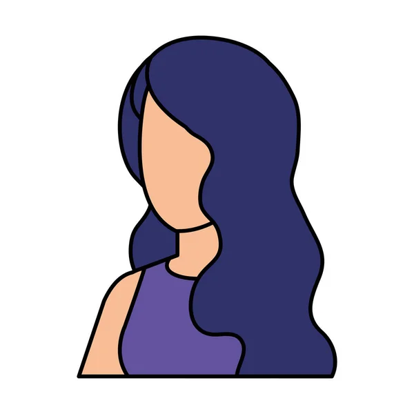 Carácter de mujer hermosa y joven — Vector de stock