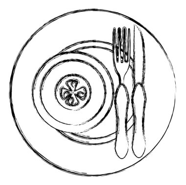 domates tabak çatal ve bıçak