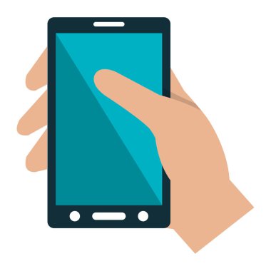 smartphone aygıt ile el