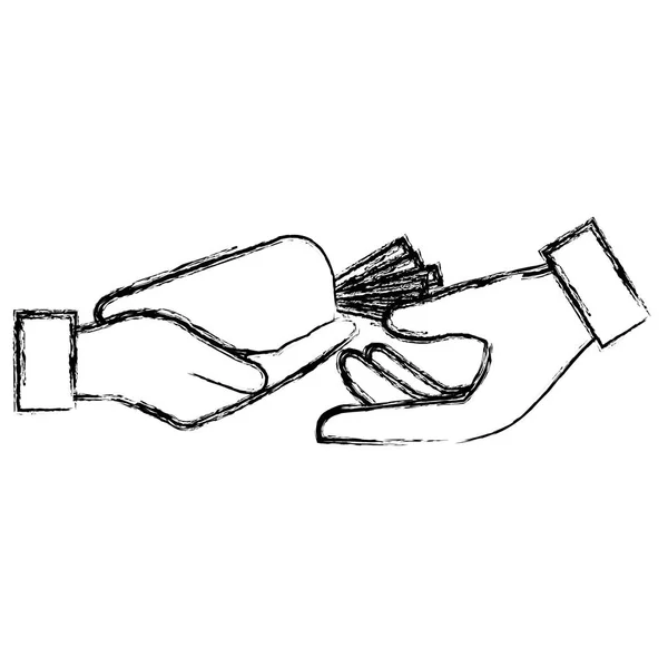 Händer med färsk morot — Stock vektor